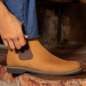 Bota Masculina Couro Look Stock Cano Curto Lançamento Marrom - Marca Lookstock Botinas