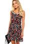 Vestido Modaris Curto Floral Preto - Marca Modaris