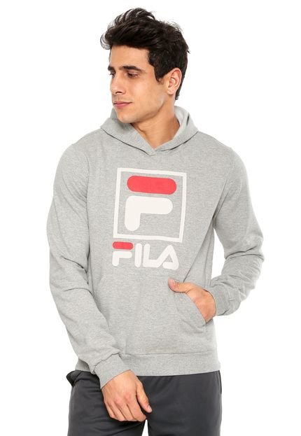 Moletom Flanelado Fechado Fila Stack Cinza - Marca Fila