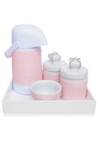 Kit Higiene Fit Detalhes Para Bebê Rosa