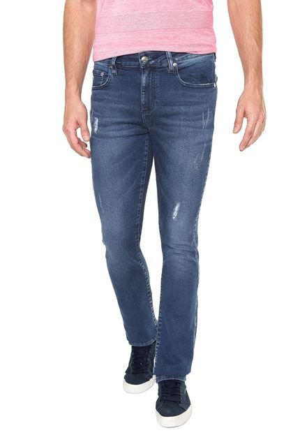 Calça Jeans Lacoste Reta Azul - Marca Lacoste