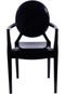 Cadeira de Jantar invisible com Braço OR Design Preto - Marca Ór Design
