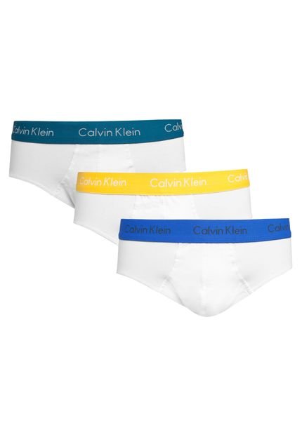 Kit 3 Cuecas Tradicional Calvin Klein Algodão Branca - Marca Calvin Klein Underwear