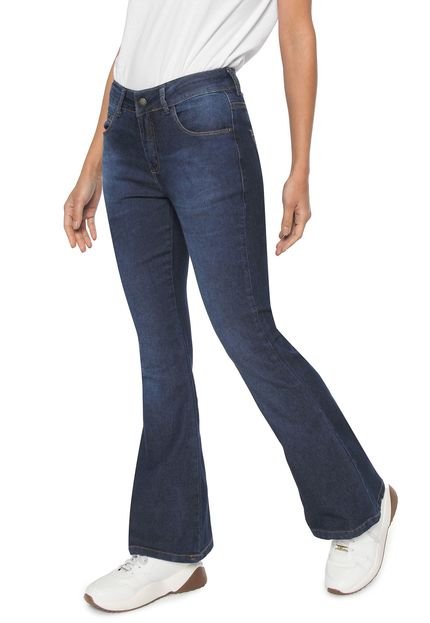 Calça Jeans Hering Flare Estonada Azul - Marca Hering