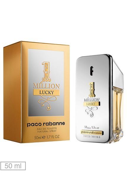 Perfume 1 Million Lucky Edt Paco Rabanne Masc 50 Ml - Marca Paco Rabanne