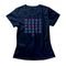 Camiseta Feminina Geometric Letters - Azul Marinho - Marca Studio Geek 