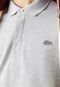 Camisa Polo Lacoste Paris Regular Fit Masculina em piquet de Algodão Stretch  Cinza - Marca Lacoste