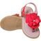 Sandália Infantil Menina Antiderrapante Confortável Laço Flor Vermelha - Marca Pepite Moda Infantil