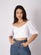 CROPPED LAISE MANGA BUFANTE BRANCO - Marca RAIZZIS