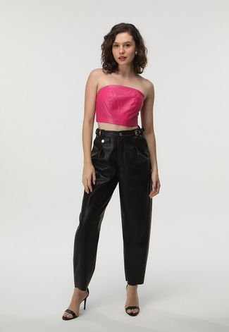 Top Cropped Only Resinado Rosa