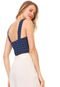 Top Dress to Xadrez Grid Azul/Branco - Marca Dress to