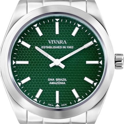 Relógio Vivara Biomas Tapete Verde Masculino Aço - Marca Vivara