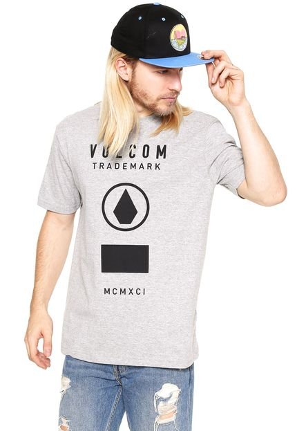 Camiseta Volcom Solid State Cinza - Marca Volcom