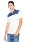 Camisa Polo Calvin Klein Recortes Branca/Azul - Marca Calvin Klein