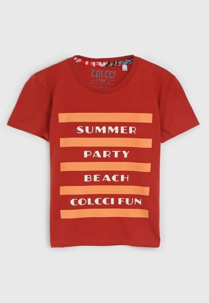 Camiseta Colcci Fun Infantil Lettering Laranja - Marca Colcci Fun