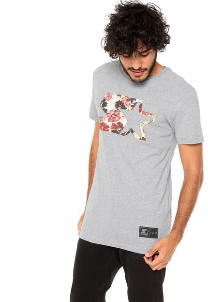 Camiseta Starter Floral Cinza - Marca S Starter