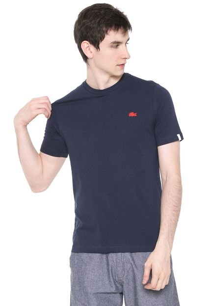 Camiseta Lacoste L!VE Logo Azul-Marinho - Marca Lacoste