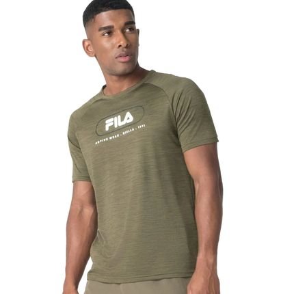 Camiseta Masculina Fila Sport Melange Verde - Marca Fila