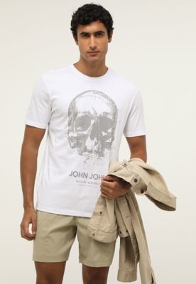 Camiseta John John Caveira Bege - Compre Agora