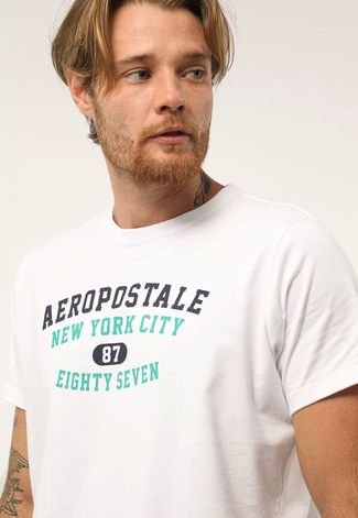 Camiseta Aeropostale Logo Branca - Compre Agora