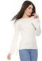 Suéter Facinelli by MOONCITY Tricot Mangas Flare Off-White - Marca Facinelli