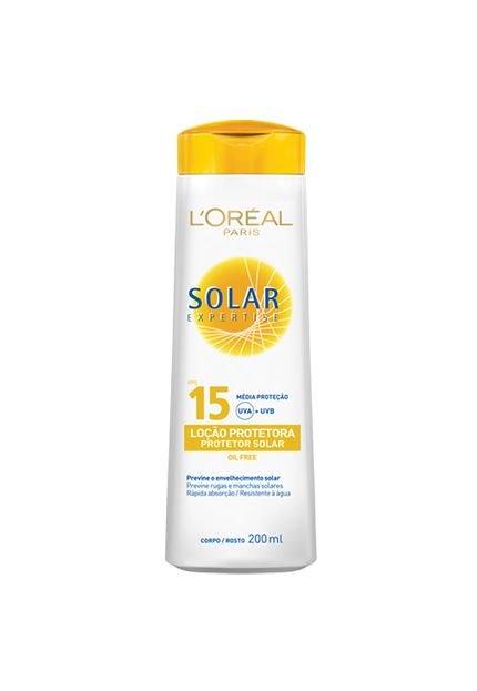 Loção Protetor Solar L'Oréal Paris Solar Expertise FPS 15 200ml - Marca L’Oreal Paris