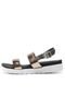 Rasteira Flatform Dumond Tiras Prata Velha - Marca Dumond