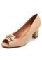 Peep Toe Vizzano Detalhe Bege - Marca Vizzano