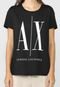 Camiseta AX ARMANI EXCHANGE Logo Preta - Marca AX ARMANI EXCHANGE
