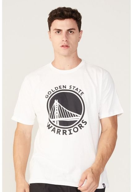 Camiseta NBA Estampada Golden State Warriors Off White - Marca NBA