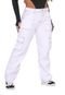 Calça Masculina Sarja Cargo Branca com Costura Preta Alleppo Jeans - Marca Alleppo Jeans