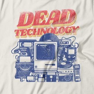 Camiseta Feminina Dead Technology - Off White