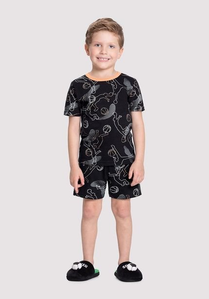 Pijama Infantil Menino em Meia Malha Estampado - Marca Alakazoo