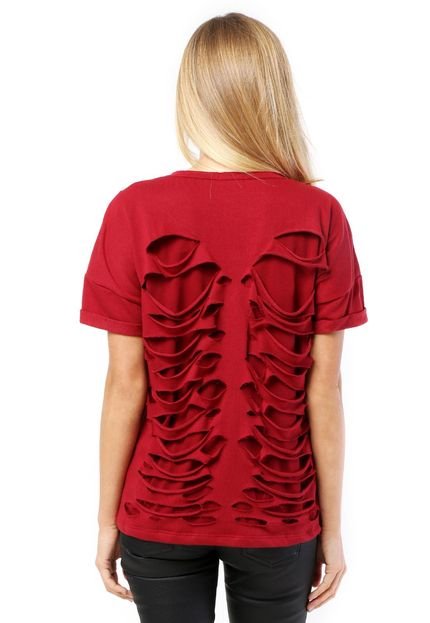 Blusa Spezzato Recortes Vinho - Marca Spezzato