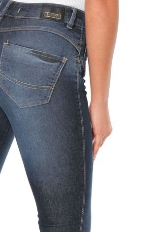 Calça Jeans Biotipo Skinny Cropped Barra Assimétrica  Azul