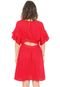 Vestido #MO Curto Textura Vermelho - Marca #MO
