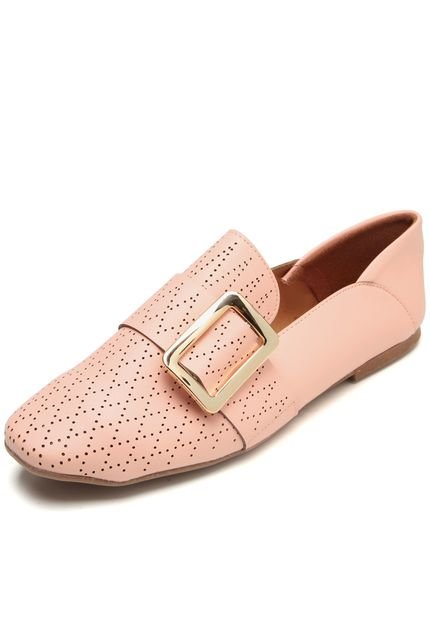 Mocassim Vizzano Fivela Nude - Marca Vizzano