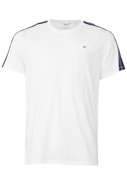 Camiseta Calvin Klein Faixas Branca - Marca Calvin Klein