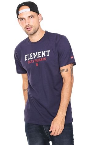 Camiseta Element Skate Core Azul Marinho