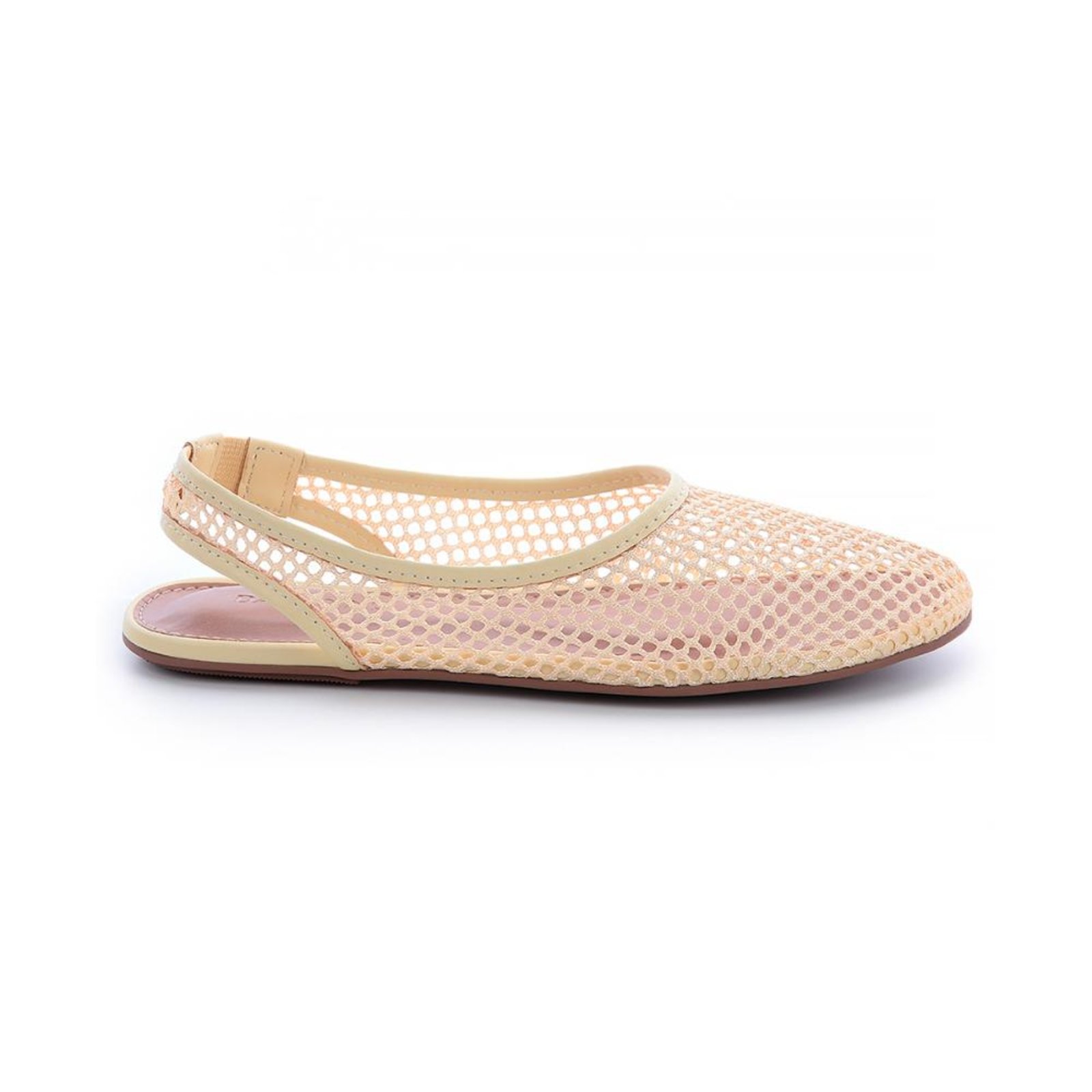 Sapatilha Slingback Clarisse Tela Amarela Amarelo - Marca Damannu Shoes