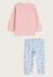 Pijama Infantil Tip Top Longo Hamster Rosa/Azul - Marca Tip Top