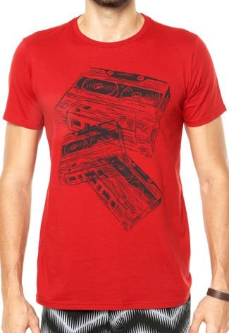 Camiseta FiveBlu Mixtape Vermelha