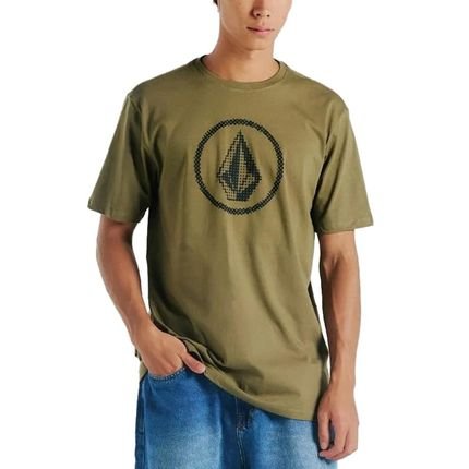 Camiseta Volcom Circle Stone WT24 Masculina Verde Militar - Marca Volcom