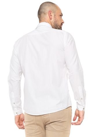 Camisa Timberland Reta Mini Dots Branca
