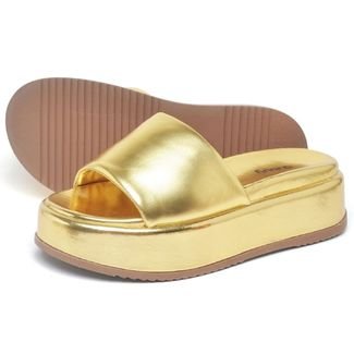 Papete Chinela Tamanco Feminino DUBUY 2062FG DOURADO