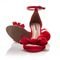 Sandália Feminina Mary Salto Alto com Laço Vermelho - Marca Pé Vermelho Calçados