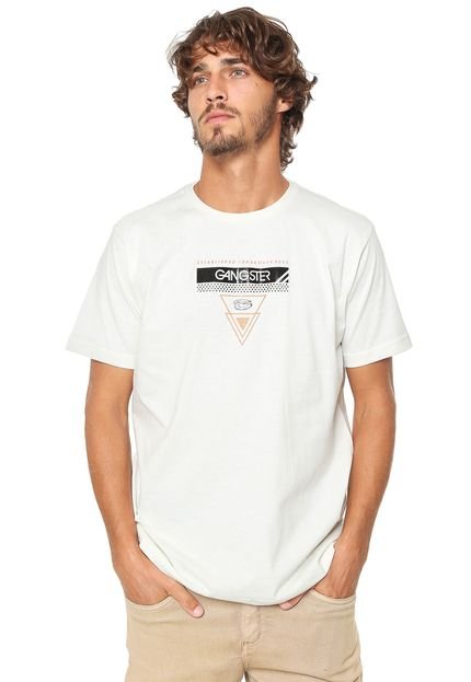 Camiseta Gangster Estampada Off-White - Marca Gangster