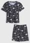 Pijama Abrange Curto Infantil Full Print Grafite - Marca Abrange