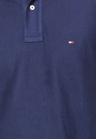 Camisa Polo Tommy Hilfiger Bordado Azul Escuro