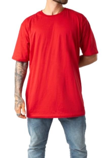 Camiseta Masculina Oversized Lisa Vermelha - Marca GPM